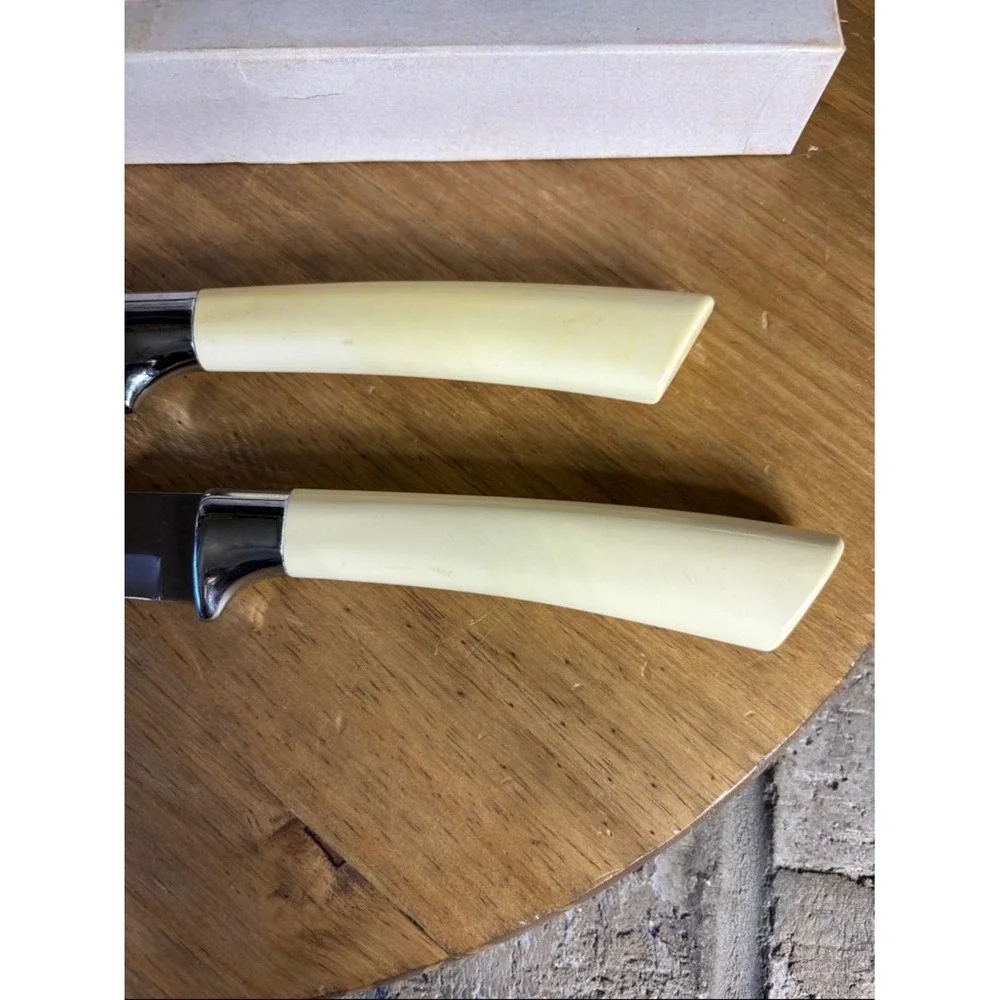 Vintage Carvel Hall‎ Constellation Carving Set Ivory Color Handles USA Retro NIB
